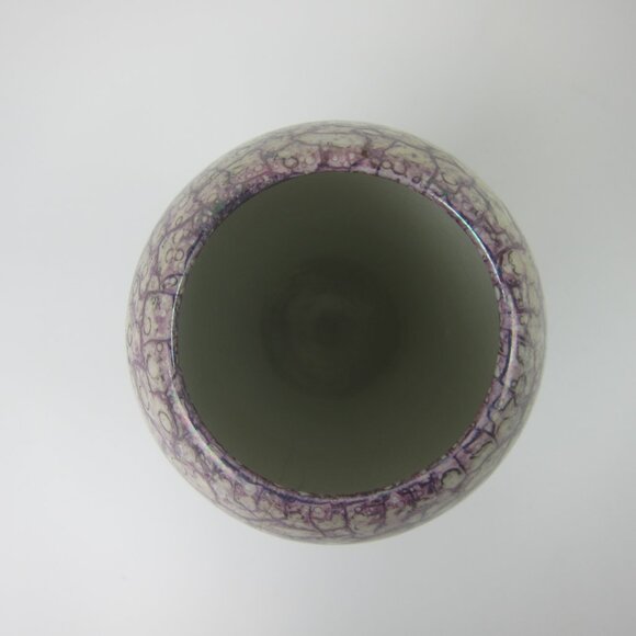 Antique Weller Pottery Cloudburst Vase 5" Lustre Mottled Purple Art Deco 1920s - Picture 10 of 13